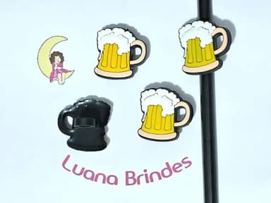 Lápis C/ponteira Copo de Chopp Emborrachado 6 Unidades