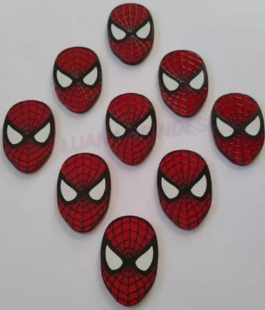 Aplique Homem Aranha de acrílico U.V - pct c/6 unid