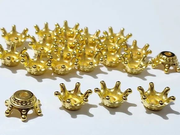 Mini Coroas Douradas Abs Pacote com 50 Unidades