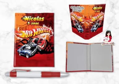 Bloquinho com Caneta Hot Wheels