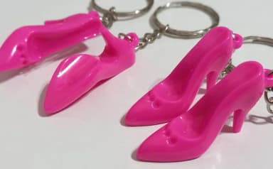 Chaveiro Sapatinho Rosa Pink Acrílico 3,5cm- 10 Unidades