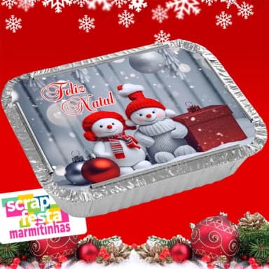 Marmitinhas para Lembrancinhas de Natal Boneco de Neve