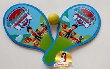 Raquetes de Ping Pong Personalizadas Tema Patrulha Canina