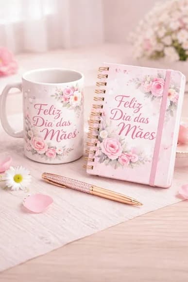 Kit Caneca Personalizada com Bloco A6