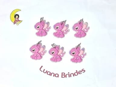 Pingente Mini Angel 2,5cm Emborrachado Pacote com 6 Unidades