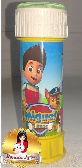 Patrulha Canina - Bolhas de Sabão Personalizada