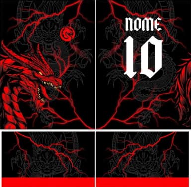 Arte Vetor Camisa Interclasse Dragão 316