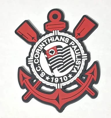 Porta Copo Escudo Time 8cm Emborrachado 2 Unidades
