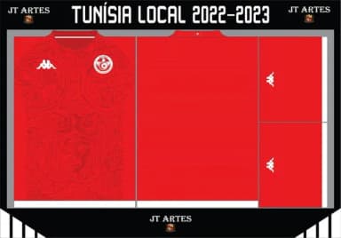 Vetor Camisa da Tunisia Local 2022-2023