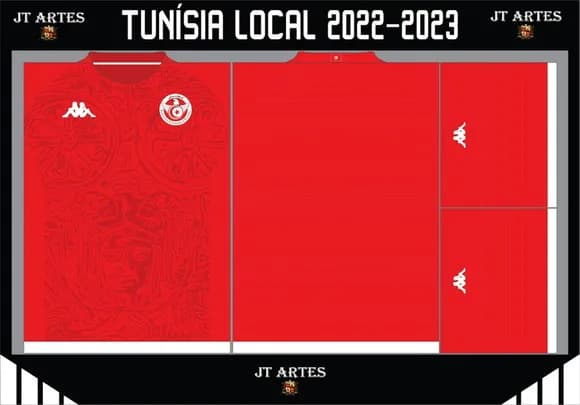 Vetor Camisa da Tunisia Local 2022-2023