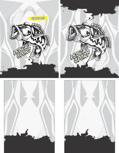 Arte Vetor Camisa Pesca-mod-0209