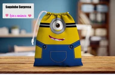 Saquinho Supresa para lembrancinhas dos Minions