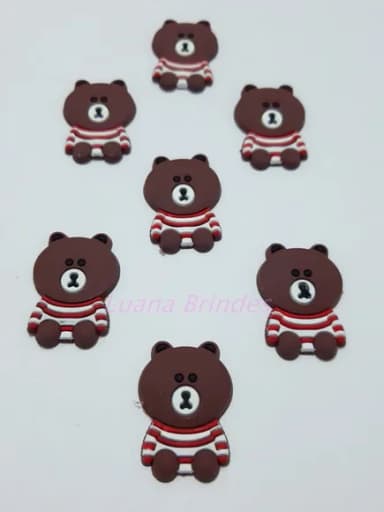 Aplique de Urso emborrachado - pct com 7 unidades