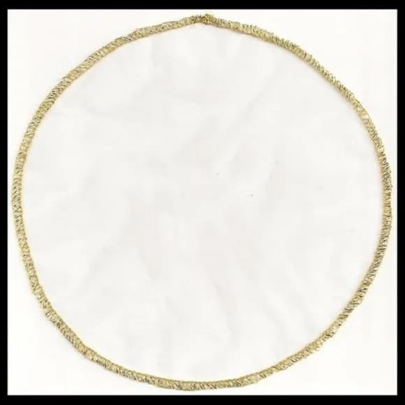 Círculos Organza Tunil Off White 35cm de Diametro Kit C/170
