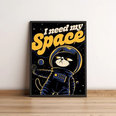 Quadro Gato Astronauta I Need My Space 2654