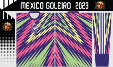 Vetor Da Camisa Mexico Goleiro 2023