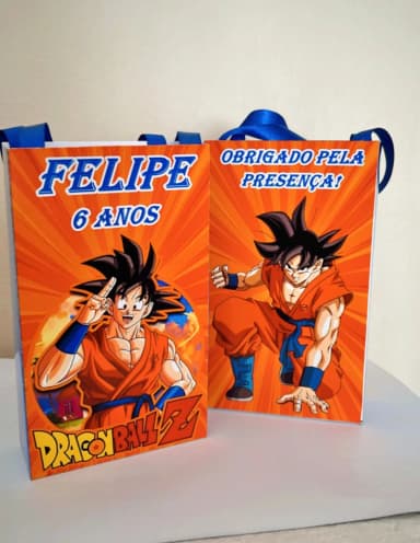 Sacolinhas Personalizada Dragon Ball Z Lembrancinhas Para Aniversário