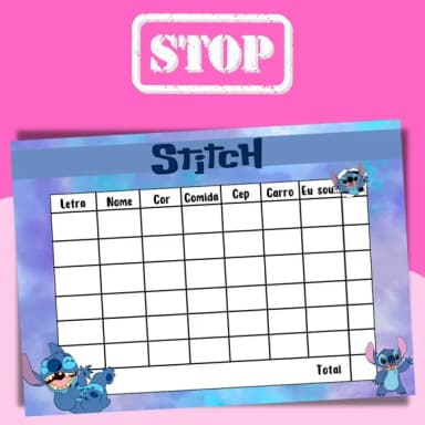 Jogo do Stop ( Conhecido Como Adedanha)
