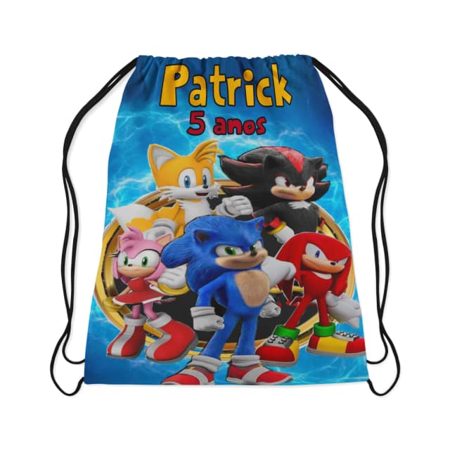 Mochilinha Personalizada para lembrancinhas do Sonic
