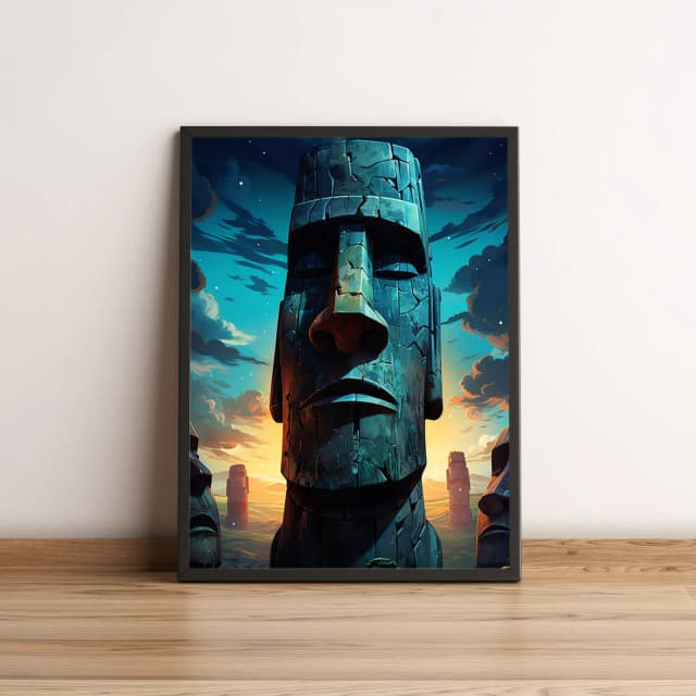 Quadro Moais Da Ilha De Páscoa 348