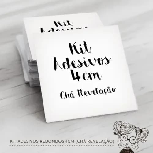 034 Kit Adesivos Quadrados Chá Revelação