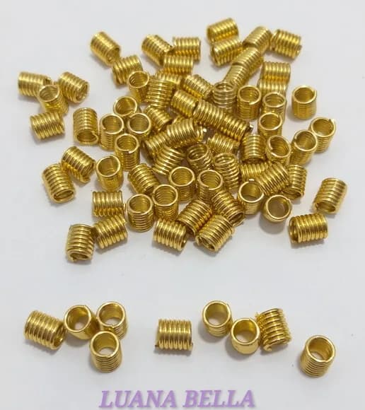 Mola para cordão de pendurar óculos Dourado - Pct c/25 pares