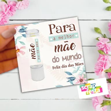 Brinde Card com Manteiga de Cacau Personalizado Dia das Mães
