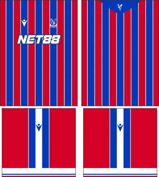 Arte Vetor Camisa Crystal Palace Local 2025-2026