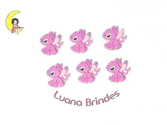 Aplique Mini Angel 2,5cm Emborrachado Pacote com 6 Unidades