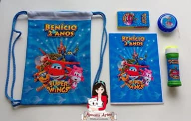 Kit Alegria na Mochila Super Wings Ii