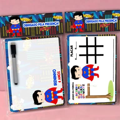 Lousa Magica Personalizada lembrancinhas Super Homem