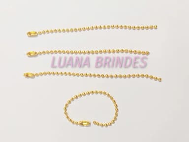 Corrente de Bolinha em Dourado 2,4mm -c/ 10cm- Pct C/20 Unid