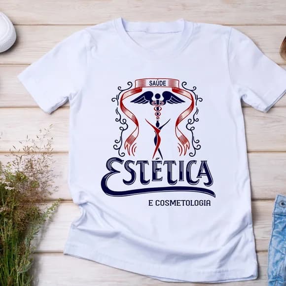 Camiseta Estética e Cosmetologia Profissão e Saúde