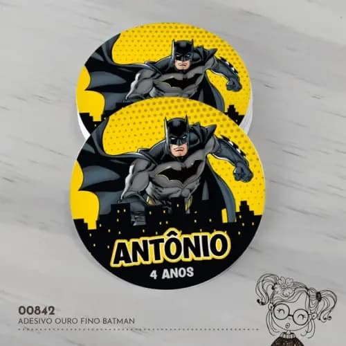 Adesivo Água Ouro Fino Batman - 00842