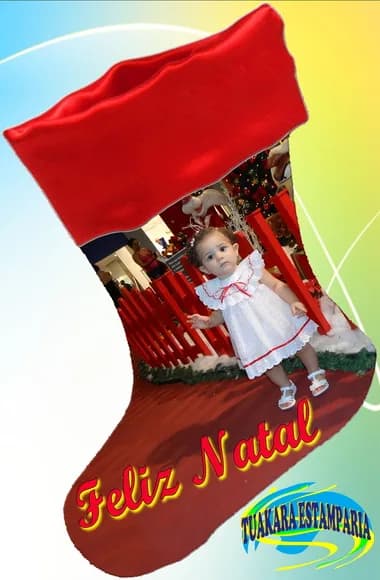Botinha/Meia de Natal Personalizada