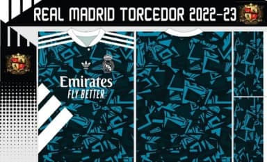 Vetor Da Camisa Real Madrid Torcedor 2022-2023