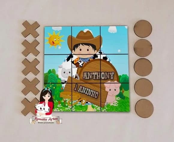 Jogo da Velha Personalizado Fazendinha