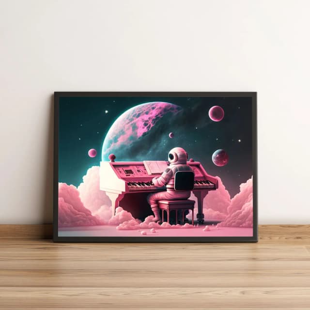 Quadro Astronauta tocando Piano 199