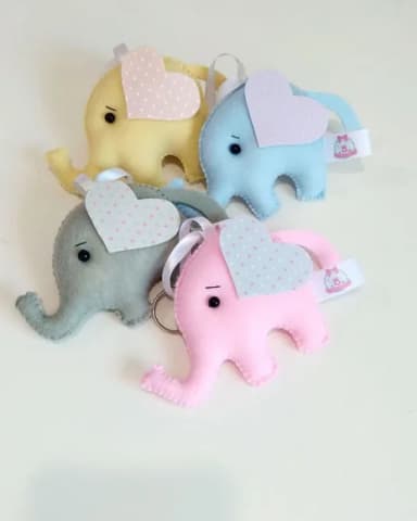 Combo Chaveiro Elefante 20 Peças