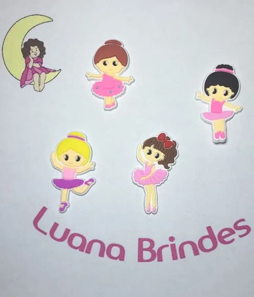 Aplique Bailarinas Emborrachada Pct C/8 Unidades