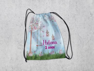 Mochilinha Personalizadada Jardim Encantado das Fadas