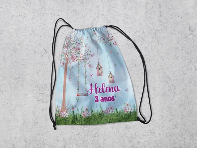 Mochilinha Personalizadada Jardim Encantado das Fadas