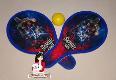 Raquetes de Ping Pong Tema Vingadores Ultimato