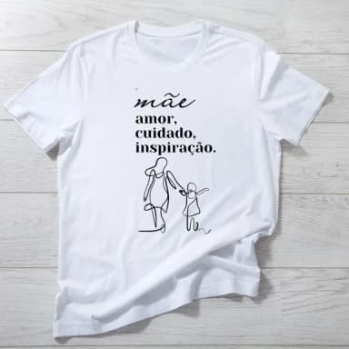 Camiseta Mãe Minimalista - Amor, Cuidado e Inspiração