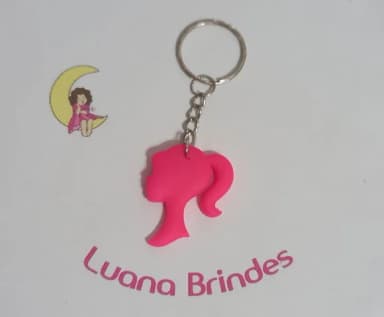 Chaveiros Silhueta da Barbie - Pct C/6 Unid