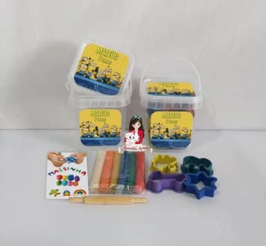 Kit Massinha no Baldinho Personalizado Minions