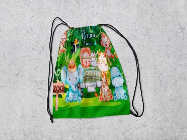 Mochilinha Personalizada para lembrancinhas Safari