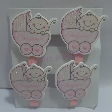 Mini pregador de madeira decorativo baby-Cartela c/4 unid