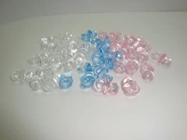 Mini Chupetinhas de Acrílico Cores Variadas 40 Unidades