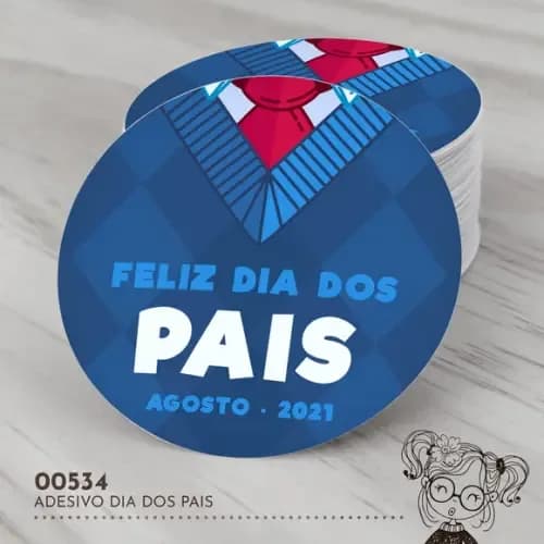 Adesivo Redondo Dia dos Pais - 00534